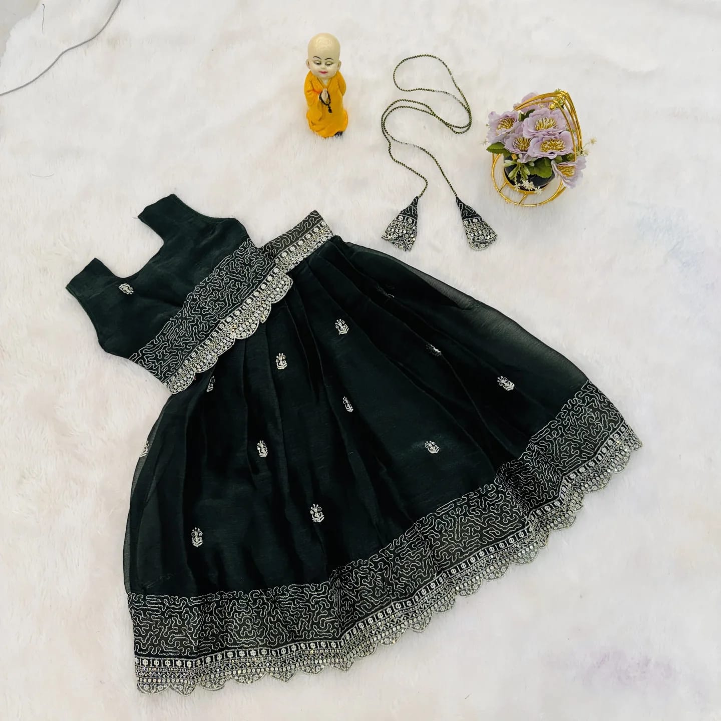 Exclusive Vichitra Silk Kids Gown