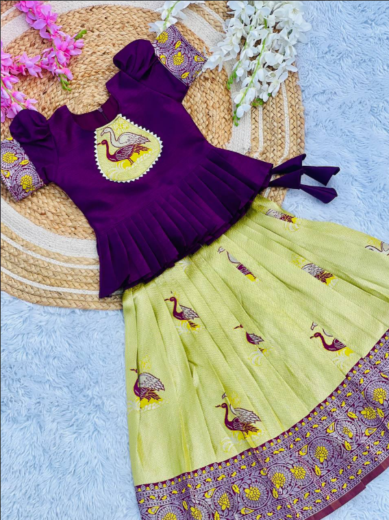 Fiesta Weaving Work Art Silk Lahenga Choli