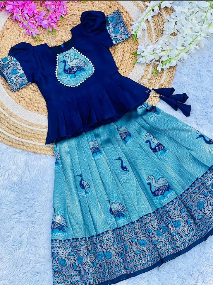 Fiesta Weaving Work Art Silk Lahenga Choli