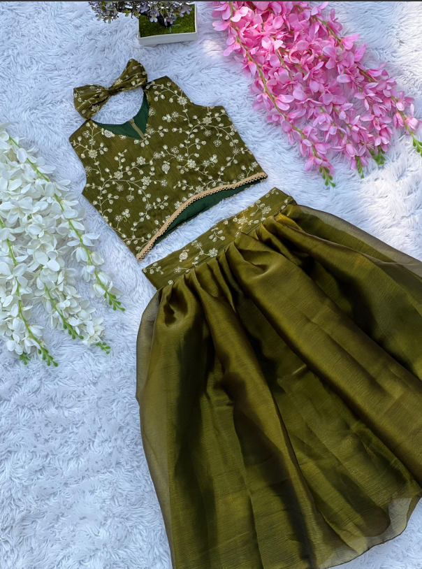 Premium Zimmy-Silk Beautiful Embroidery Lehengha and top