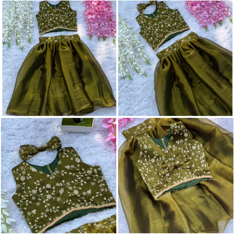 Premium Zimmy-Silk Beautiful Embroidery Lehengha and top