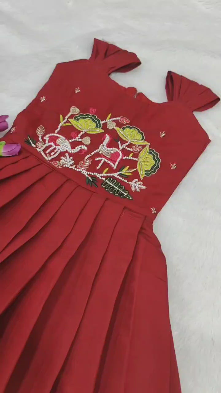 Pure Roman Cotton Silk Kids Gown